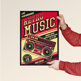 Retro Music – Boombox Party Poster